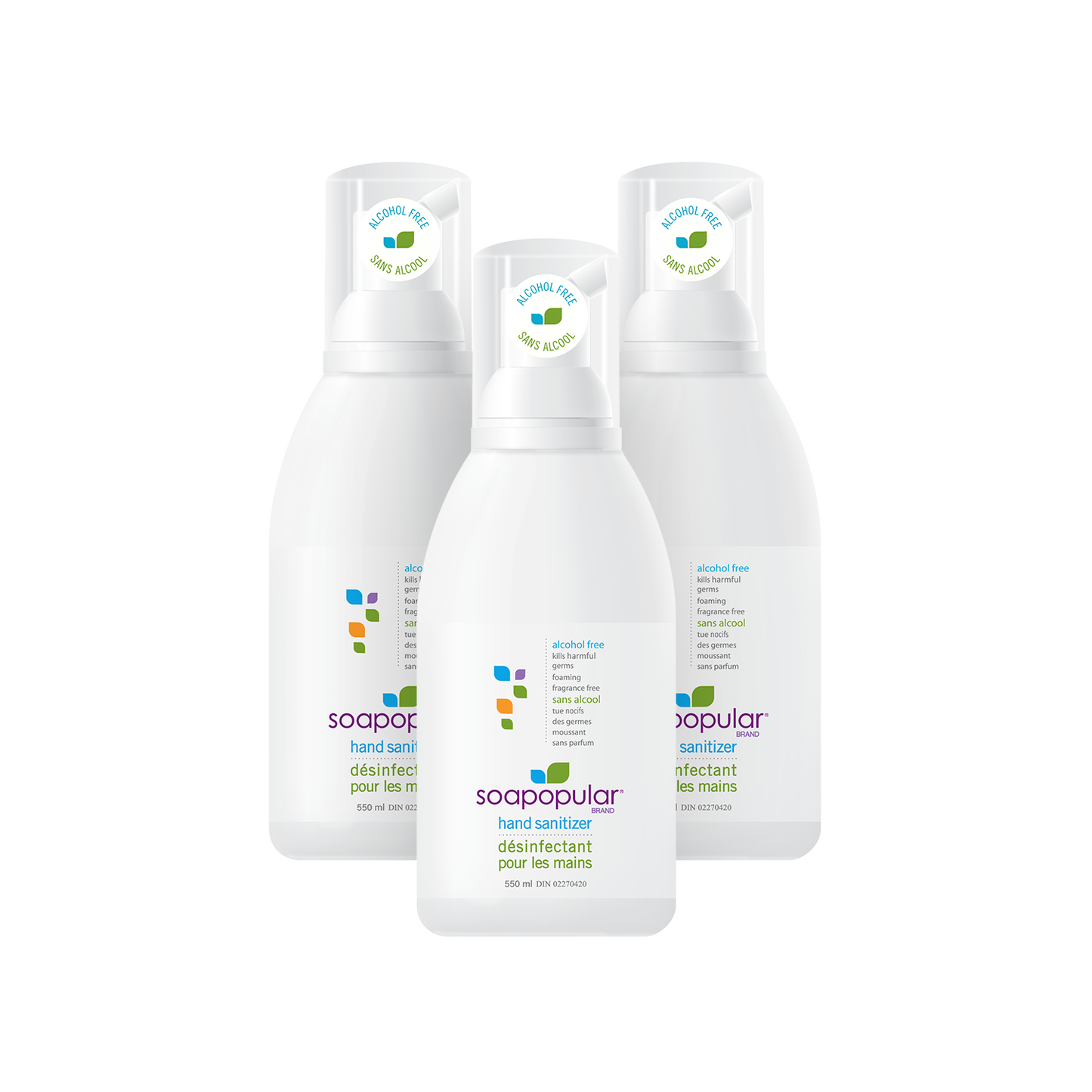 Soapopular® Alcohol-Free Foaming Hand Sanitizer - 550mL (18.5o.z)