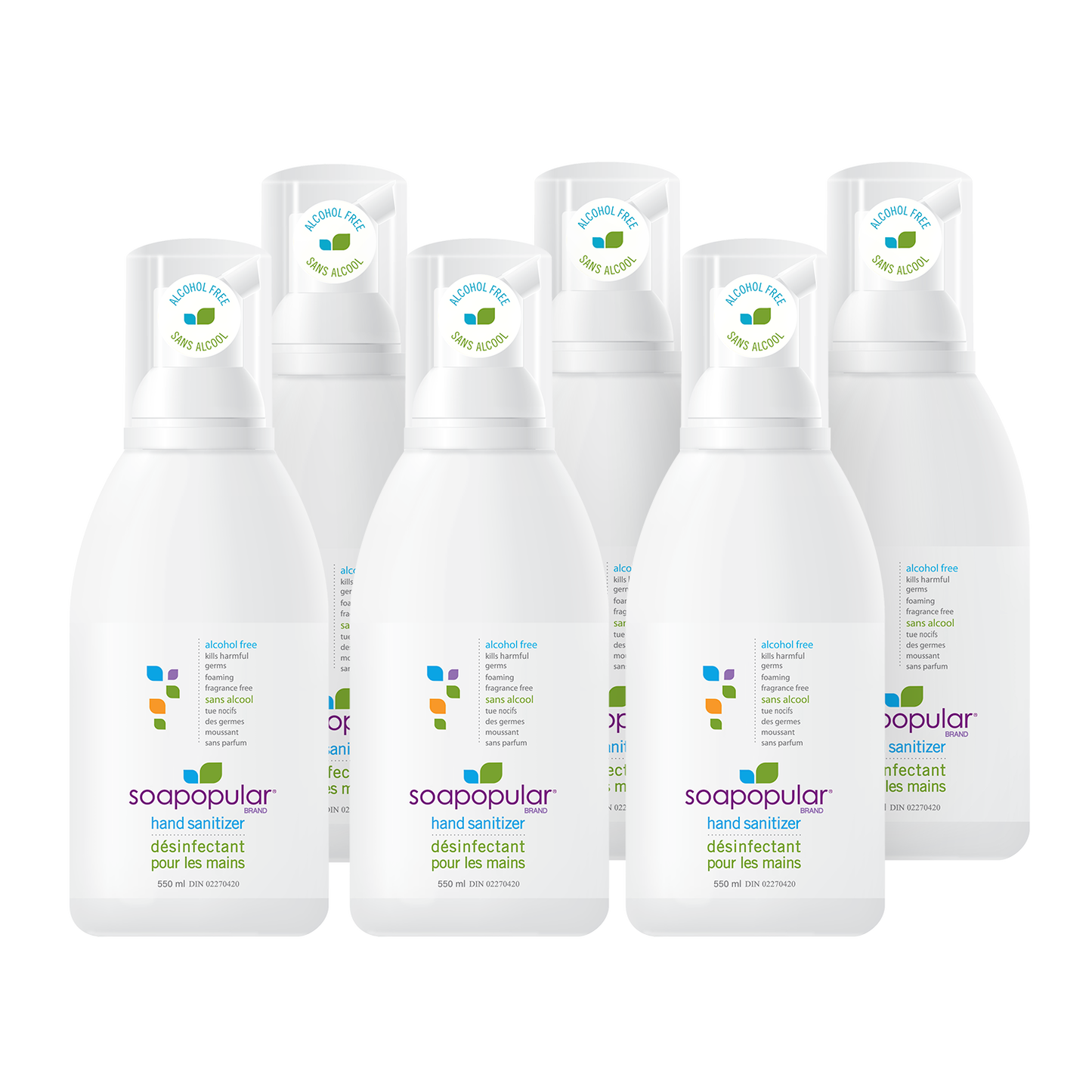 Soapopular® Alcohol-Free Foaming Hand Sanitizer - 550mL (18.5o.z)