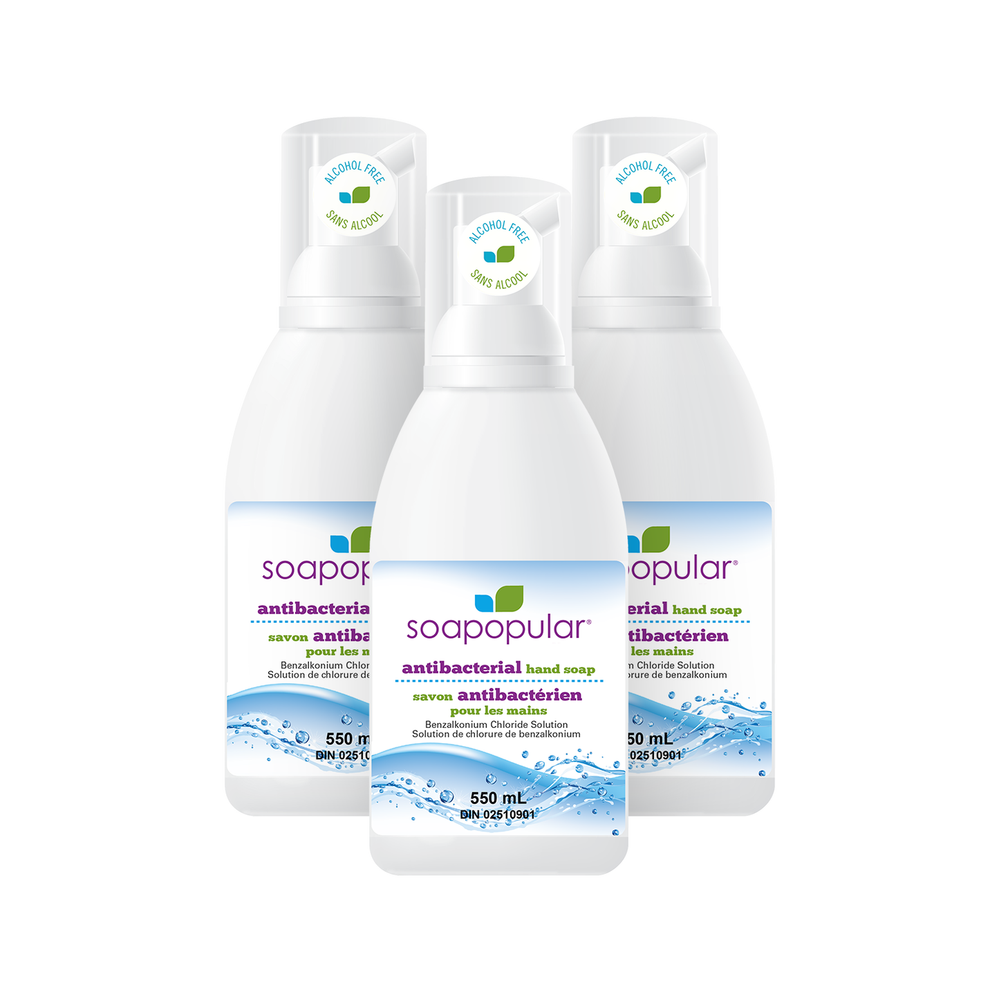 Soapopular® Triclosan-Free Foaming Antibacterial Hand Soap - 550mL (18.5o.z)
