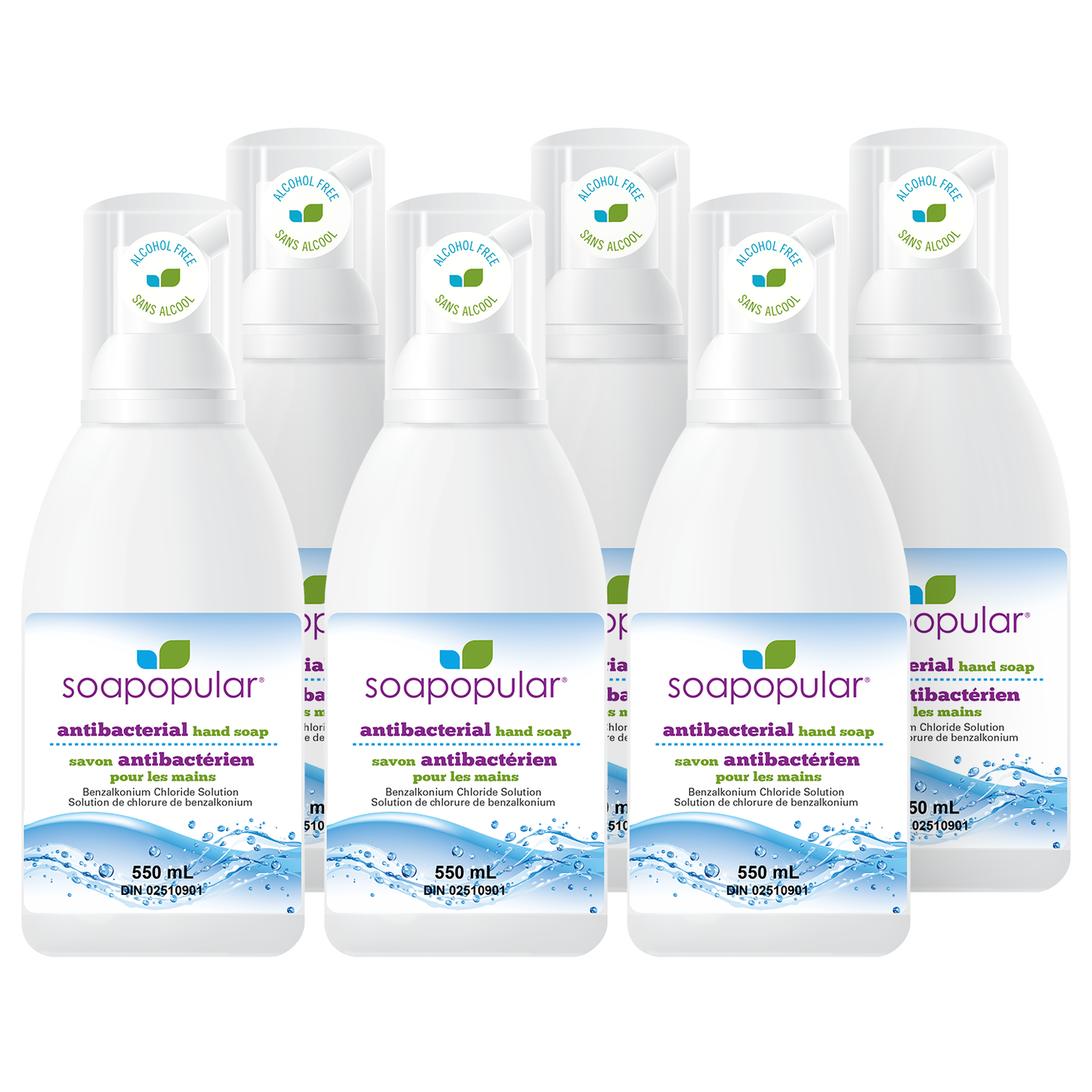 Soapopular® Triclosan-Free Foaming Antibacterial Hand Soap - 550mL (18.5o.z)