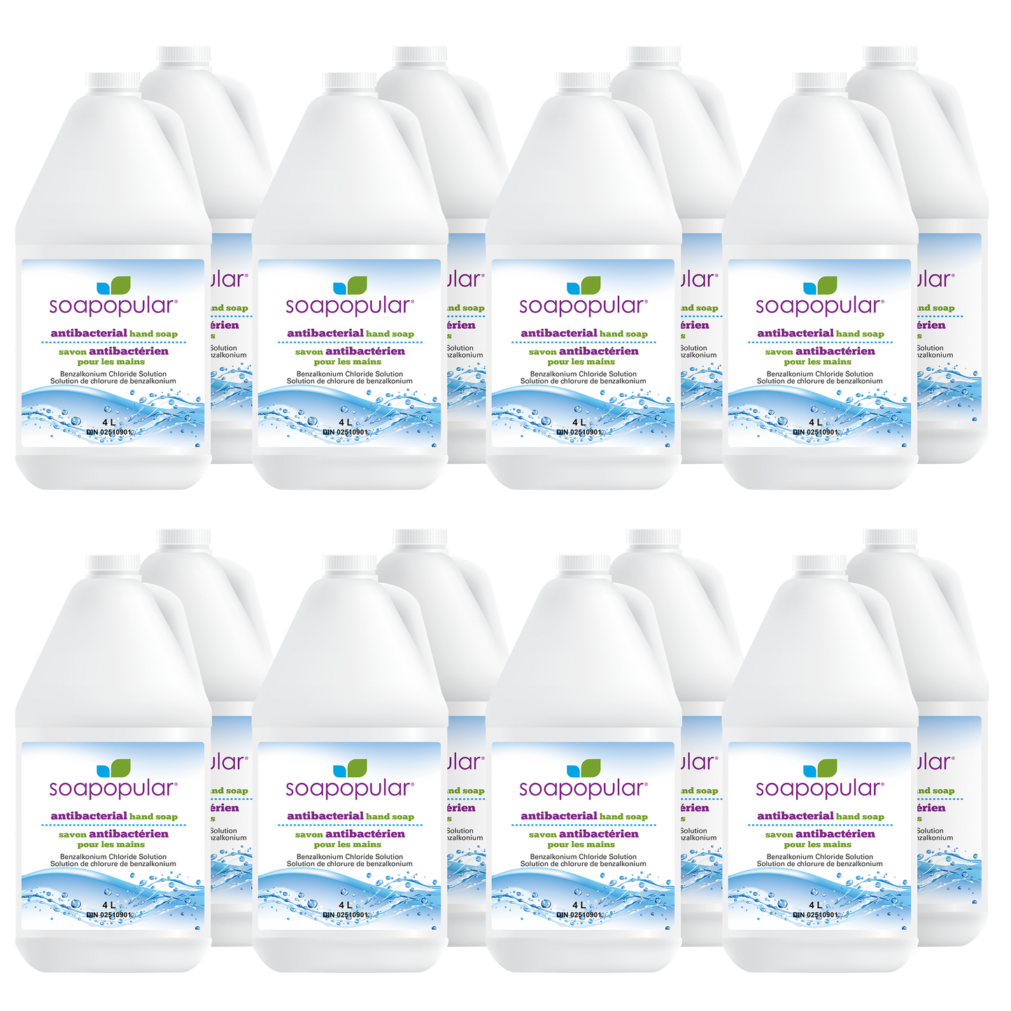 Soapopular® Triclosan-Free Antibacterial Foaming Hand Soap 4L Bulk Fill Jug (1.04gal)