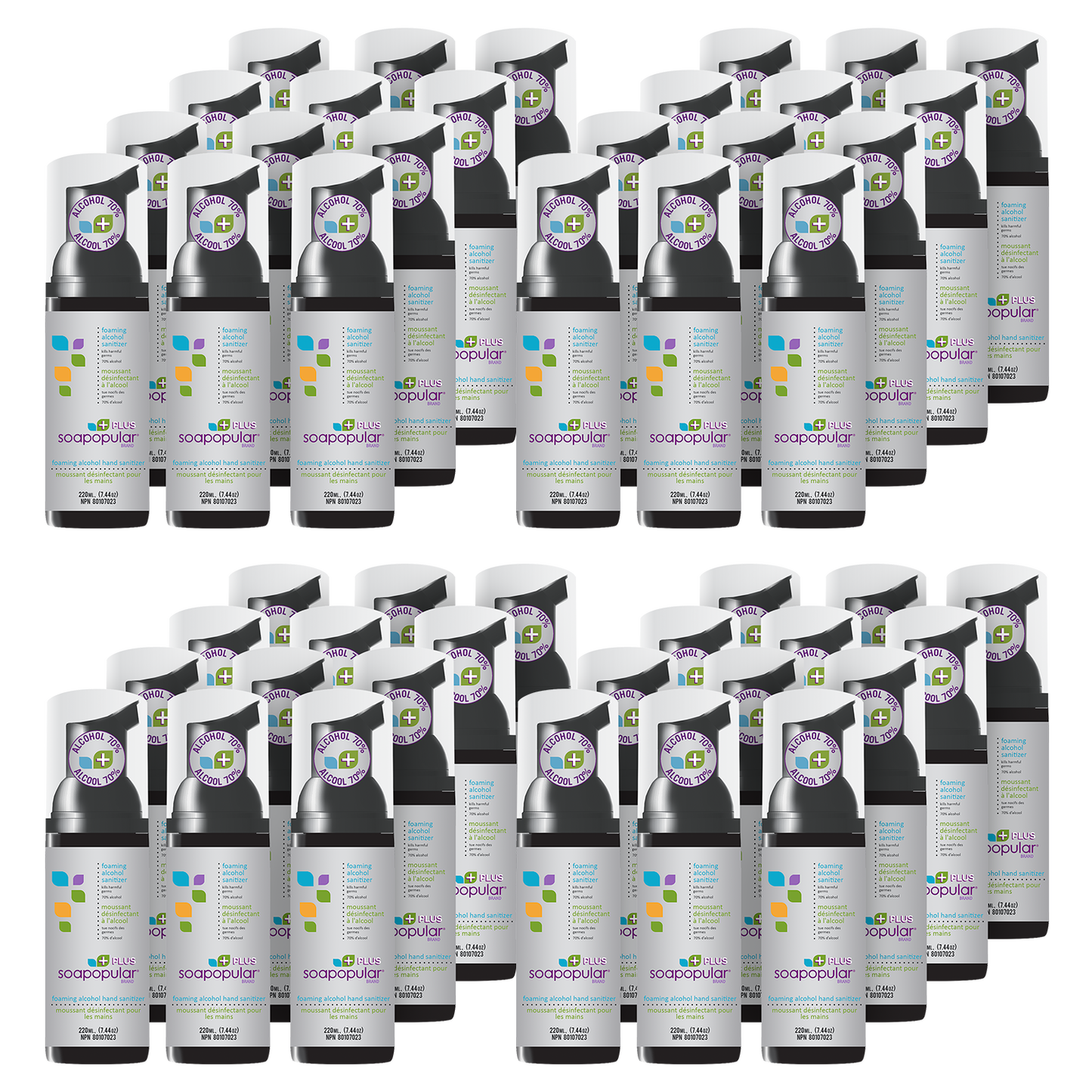 Soapopular Plus® 70% Alcohol Foam Hand Sanitizer - 220mL (7.44o.z)