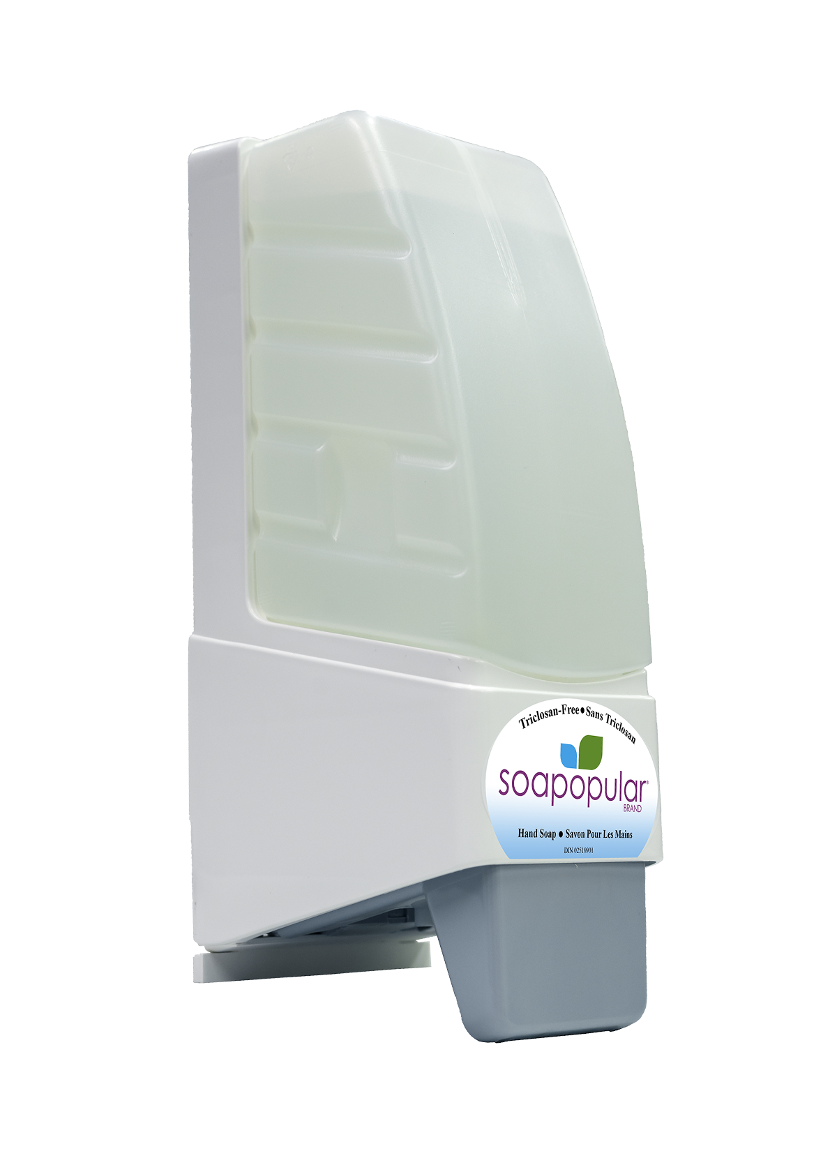 Soapopular® Triclosan-Free No-Cover Manual Dispenser + Refill Package